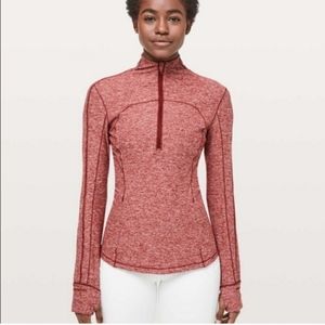 LULULEMON Run Briskly red quarter zip pullover
